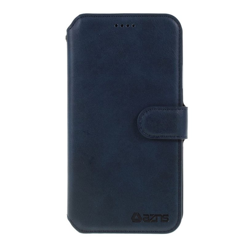 Etui Folio iPhone 11 Pro Max Szary Czarny Azns Efekt Skóry Etui Ochronne