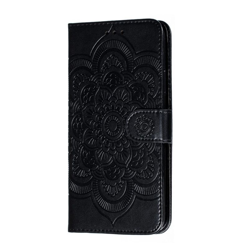 Etui Folio iPhone 11 Pro Max Szary Czarny Cała Mandala Ze Stringami Etui Ochronne