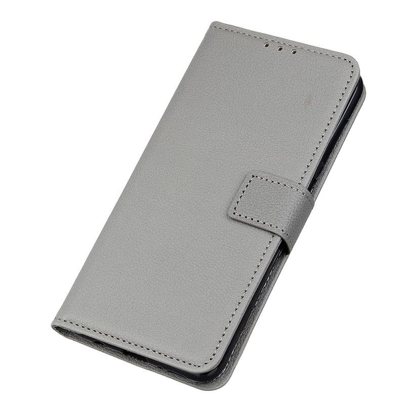 Etui Folio iPhone 11 Pro Max Szary Czarny Liczi Teksturowane Etui Ochronne