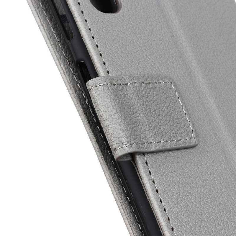 Etui Folio iPhone 11 Pro Max Szary Czarny Liczi Teksturowane Etui Ochronne