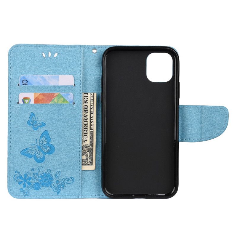 Etui Folio iPhone 11 Pro Max Szary Czarny Odkrycie Motylkowych Stringów Etui Ochronne