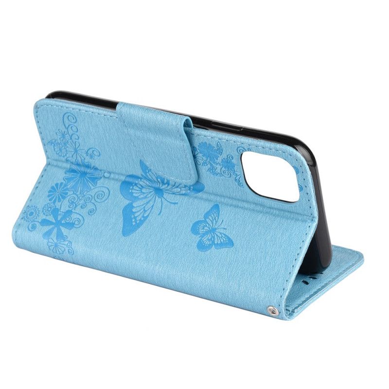 Etui Folio iPhone 11 Pro Max Szary Czarny Odkrycie Motylkowych Stringów Etui Ochronne