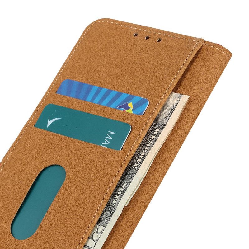 Etui Folio iPhone 11 Pro Max Szwy Z Efektem Skóry Liczi Etui Ochronne