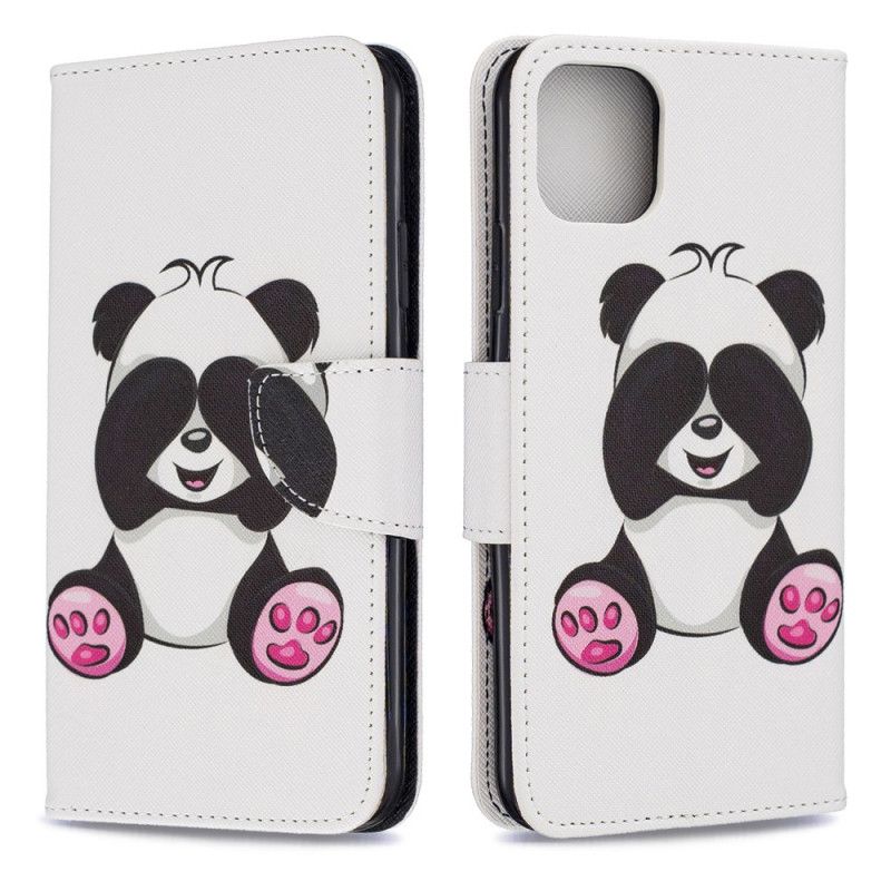 Etui Folio iPhone 11 Pro Max Zabawna Panda