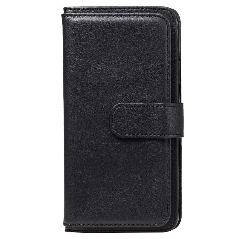 Etui Folio iPhone 11 Pro Max Zielony Czarny Wielofunkcyjne Etui Na 10 Kart Etui Ochronne