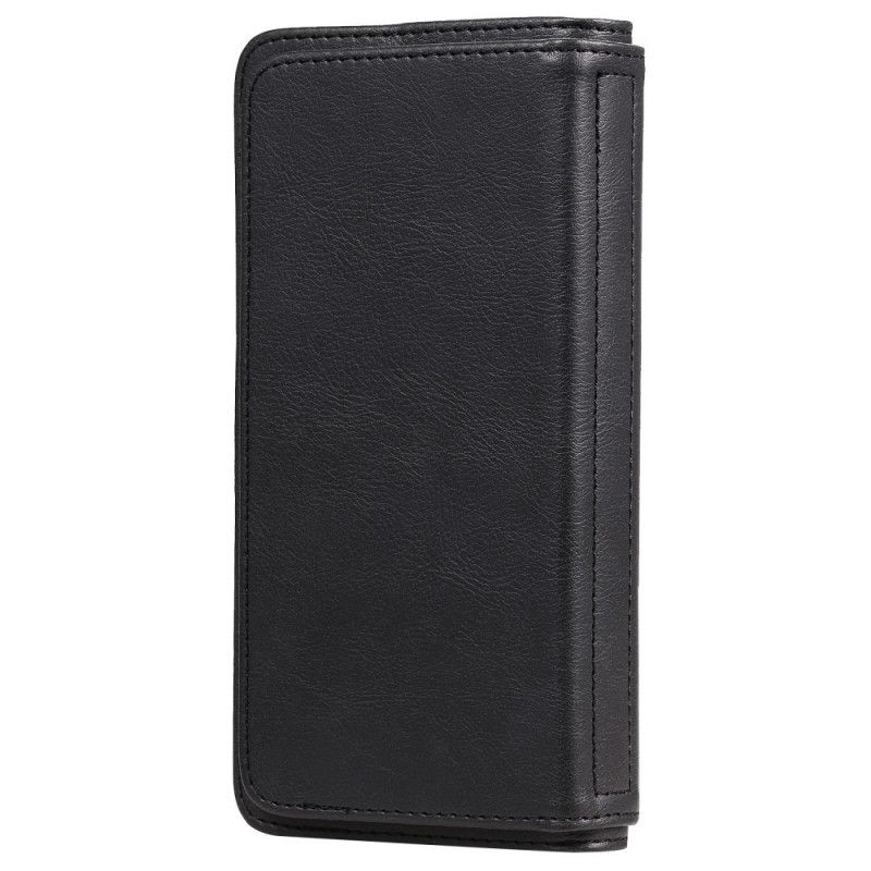 Etui Folio iPhone 11 Pro Max Zielony Czarny Wielofunkcyjne Etui Na 10 Kart Etui Ochronne