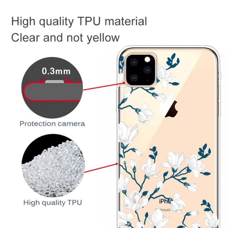 Etui iPhone 11 Pro Max Białe Kwiaty