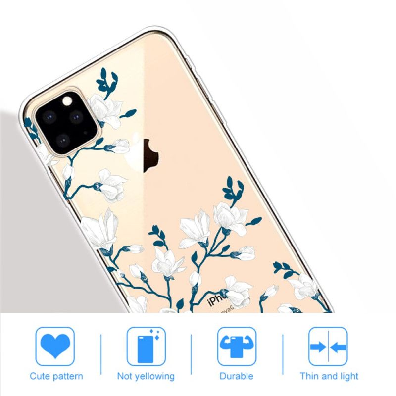 Etui iPhone 11 Pro Max Białe Kwiaty