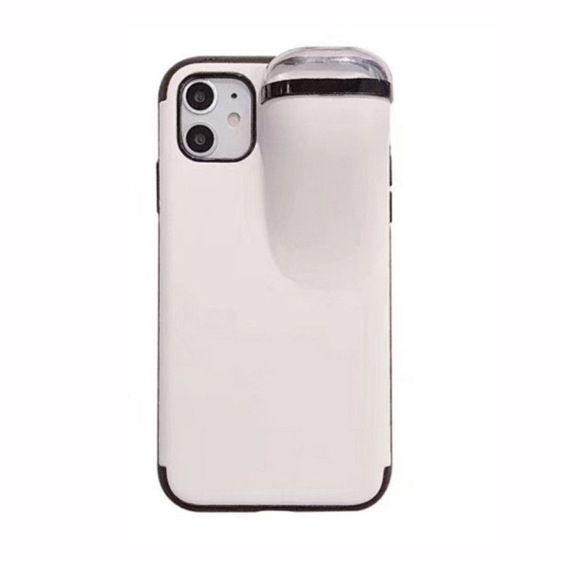 Etui iPhone 11 Pro Max Biały Czarny Etui Airpods 2 W 1 Etui Ochronne