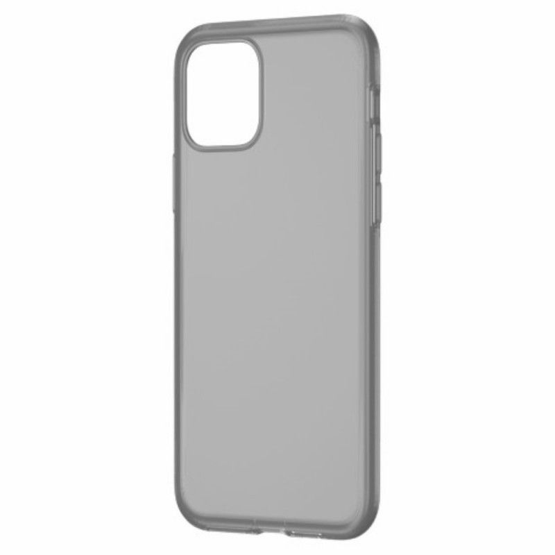 Etui iPhone 11 Pro Max Biały Czarny Płynny Silikon Baseus