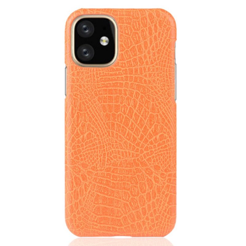 Etui iPhone 11 Pro Max Biały Czarny Styl Skóry Krokodyla Etui Ochronne