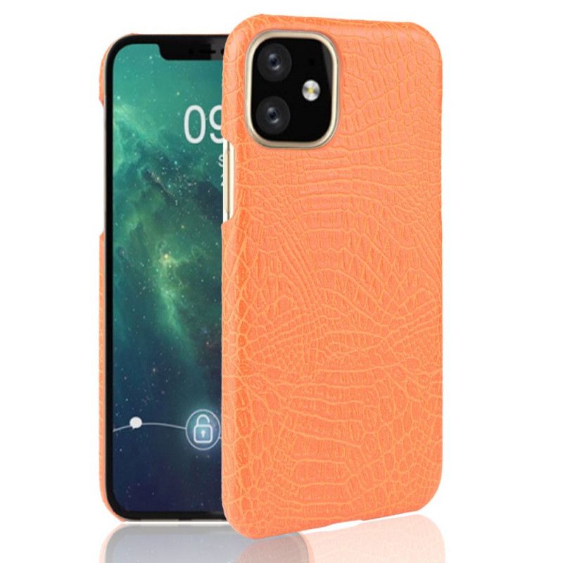 Etui iPhone 11 Pro Max Biały Czarny Styl Skóry Krokodyla Etui Ochronne