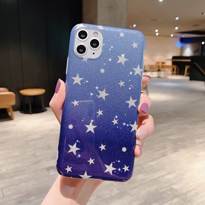 Etui iPhone 11 Pro Max Ciemnoniebieski Biały Blask Gwiazdy