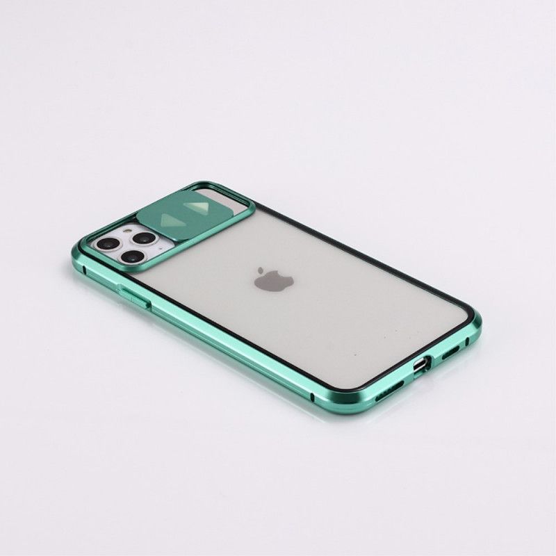 Etui iPhone 11 Pro Max Czerwony Czarny Hartowane Szkło Lustrzane I Osłona Obiektywu