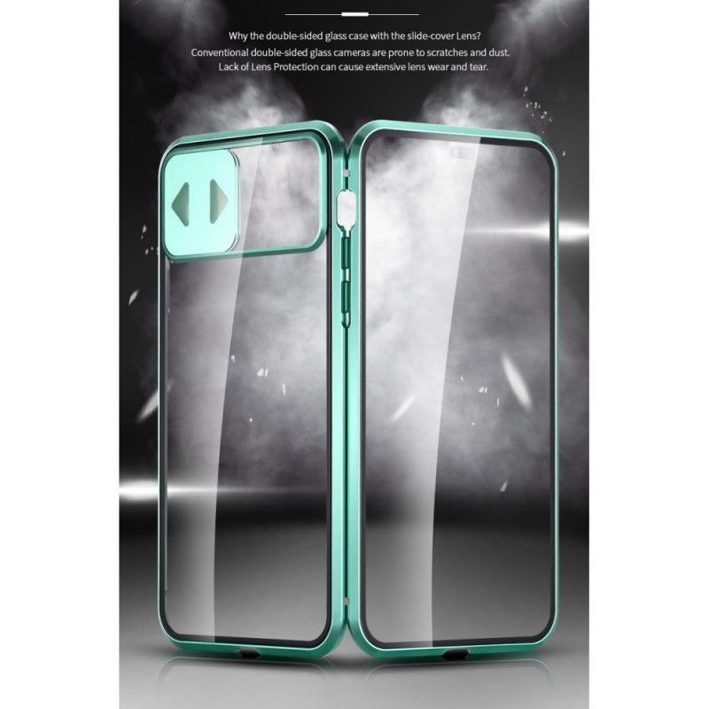 Etui iPhone 11 Pro Max Czerwony Czarny Hartowane Szkło Lustrzane I Osłona Obiektywu