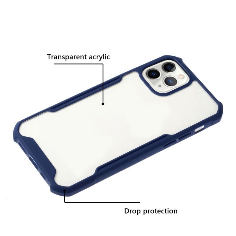 Etui iPhone 11 Pro Max Czerwony Czarny Hybryda Z Kolorowymi Krawędziami Etui Ochronne