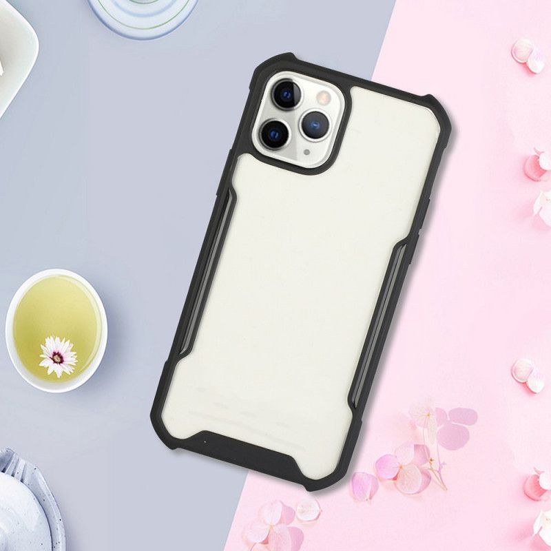 Etui iPhone 11 Pro Max Czerwony Czarny Hybryda Z Kolorowymi Krawędziami Etui Ochronne