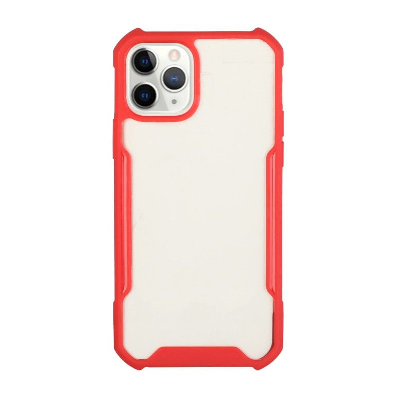 Etui iPhone 11 Pro Max Czerwony Czarny Hybryda Z Kolorowymi Krawędziami Etui Ochronne