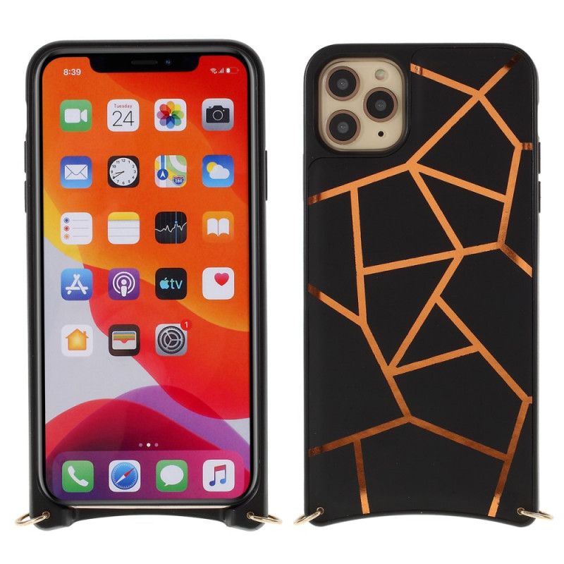 Etui iPhone 11 Pro Max Czerwony Czarny Krzykliwe Z Ciągiem Mutural Etui Ochronne