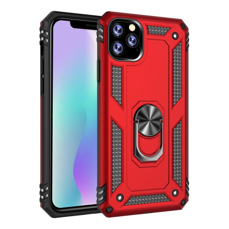 Etui iPhone 11 Pro Max Czerwony Czarny Pierścień Premium Etui Ochronne