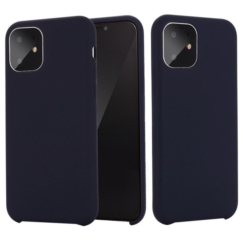 Etui iPhone 11 Pro Max Czerwony Czarny Płynny Silikon