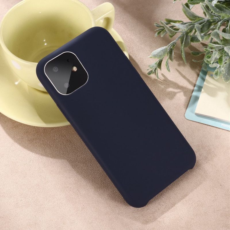 Etui iPhone 11 Pro Max Czerwony Czarny Płynny Silikon