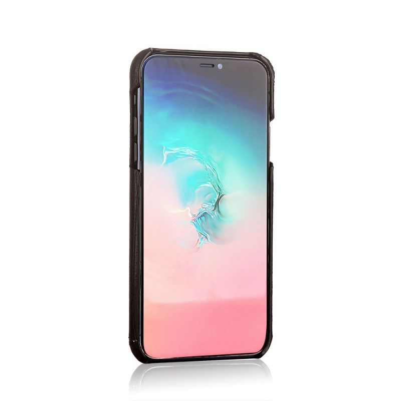 Etui iPhone 11 Pro Max Czerwony Czarny Prawdziwa Skóra Pierre Cardin