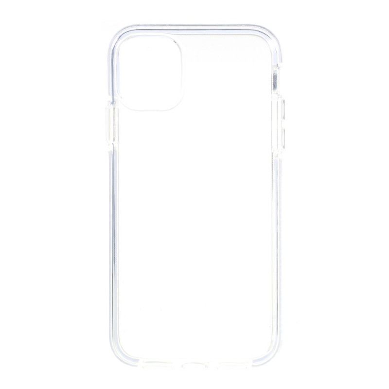 Etui iPhone 11 Pro Max Czerwony Czarny Przezroczyste Kolorowe Krawędzie Etui Ochronne