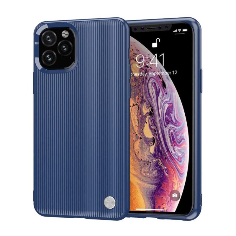 Etui iPhone 11 Pro Max Czerwony Czarny Silikon Strukturalny