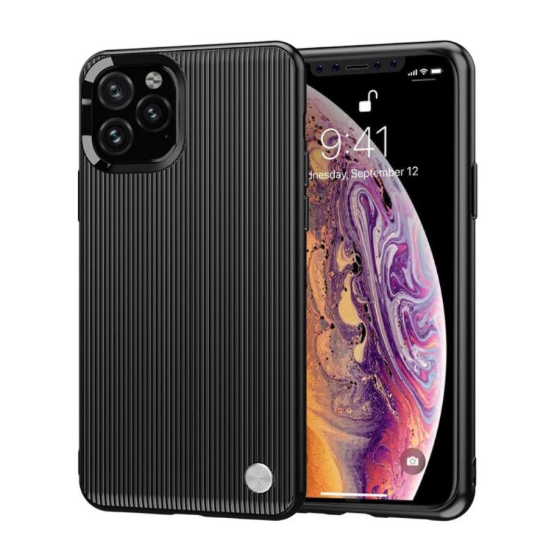 Etui iPhone 11 Pro Max Czerwony Czarny Silikon Strukturalny