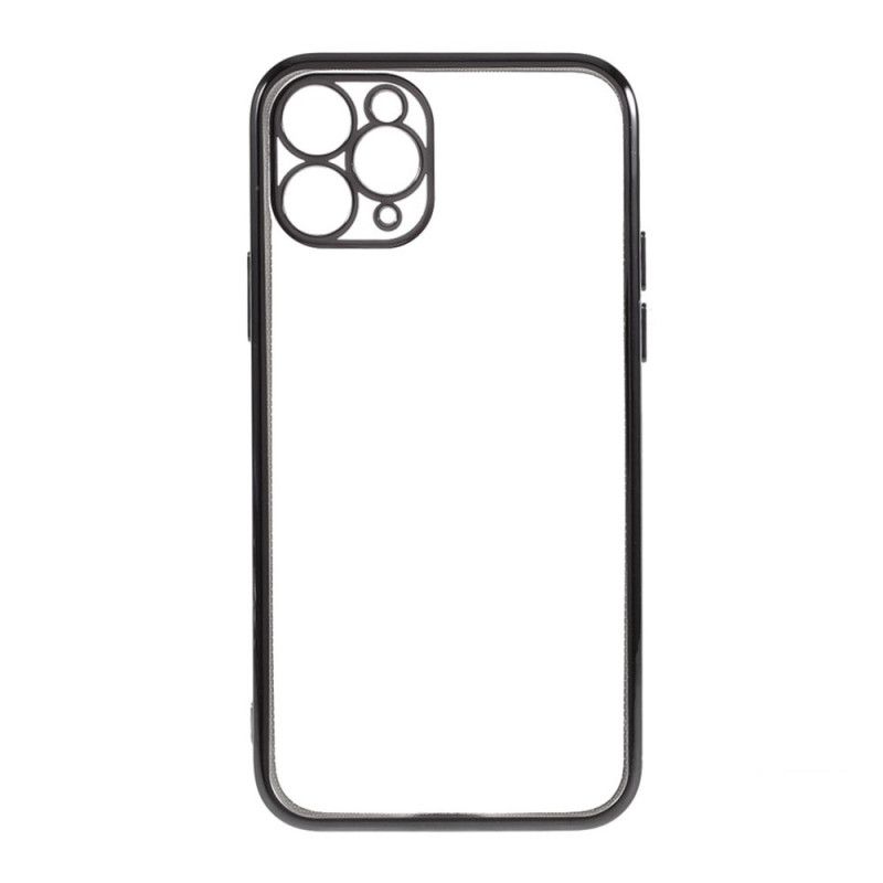 Etui iPhone 11 Pro Max Czerwony Czarny Silikon Z Kolorowymi Krawędziami