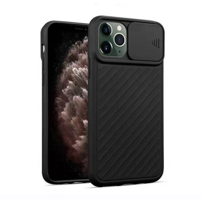 Etui iPhone 11 Pro Max Czerwony Czarny Zdejmowana Silikonowa Osłona Obiektywu Etui Ochronne