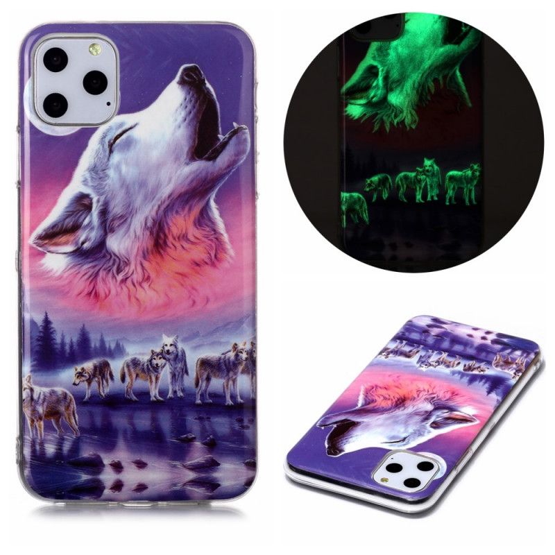 Etui iPhone 11 Pro Max Fluorescencyjny Wilk