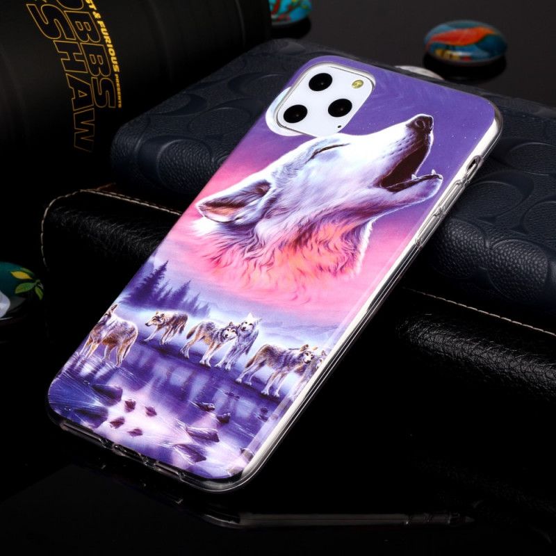 Etui iPhone 11 Pro Max Fluorescencyjny Wilk