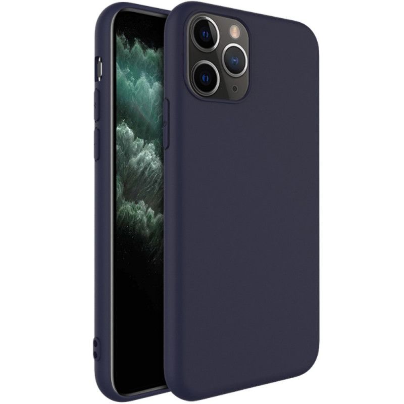 Etui iPhone 11 Pro Max Granatowy Czarny Mata Silikonowa Serii Uc-1 Imak Etui Ochronne