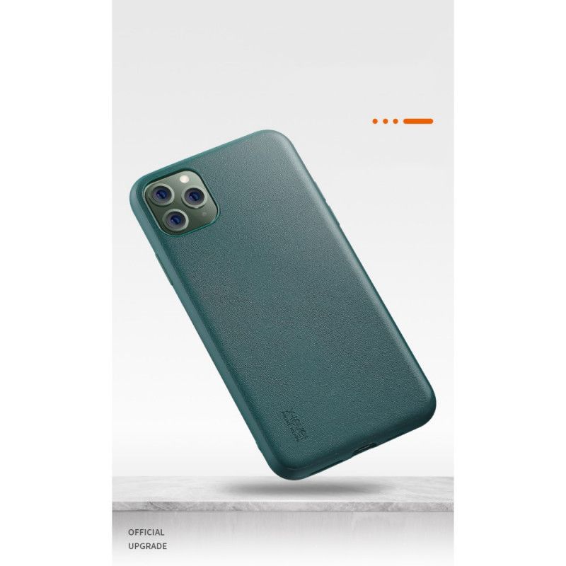 Etui iPhone 11 Pro Max Pomarańczowy Czarny Styl Skóry Na Poziomie X