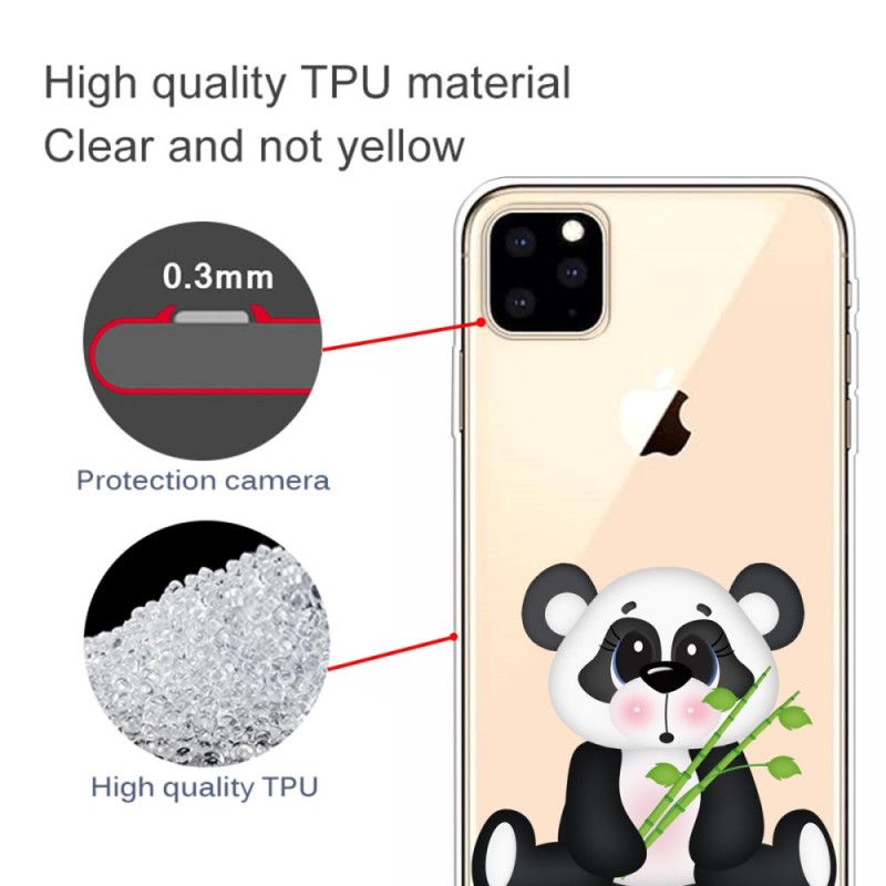 Etui iPhone 11 Pro Max Przezroczysta Smutna Panda Etui Ochronne