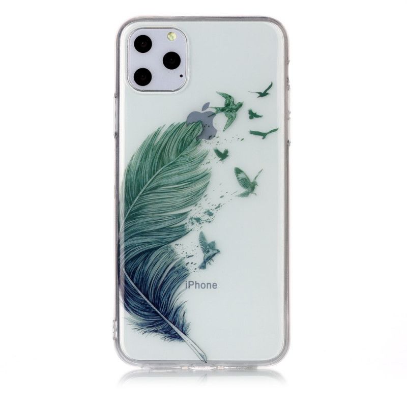 Etui iPhone 11 Pro Max Przezroczyste Kolorowe Pióro Etui Ochronne