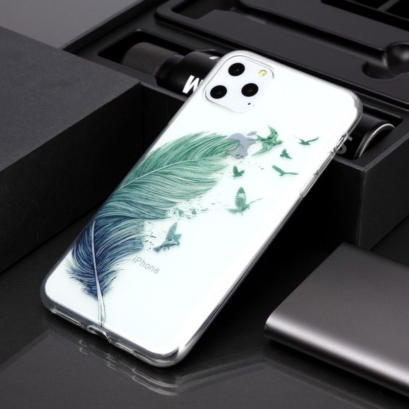 Etui iPhone 11 Pro Max Przezroczyste Kolorowe Pióro Etui Ochronne