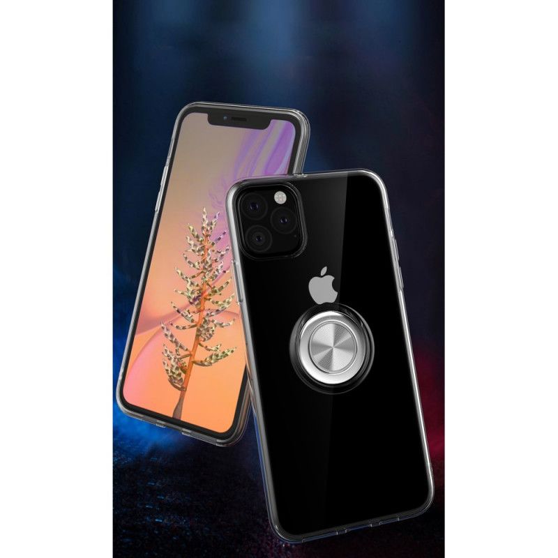 Etui iPhone 11 Pro Max Przezroczysty Czarny Przezroczysty Z Pierścieniem Nośnym Etui Ochronne