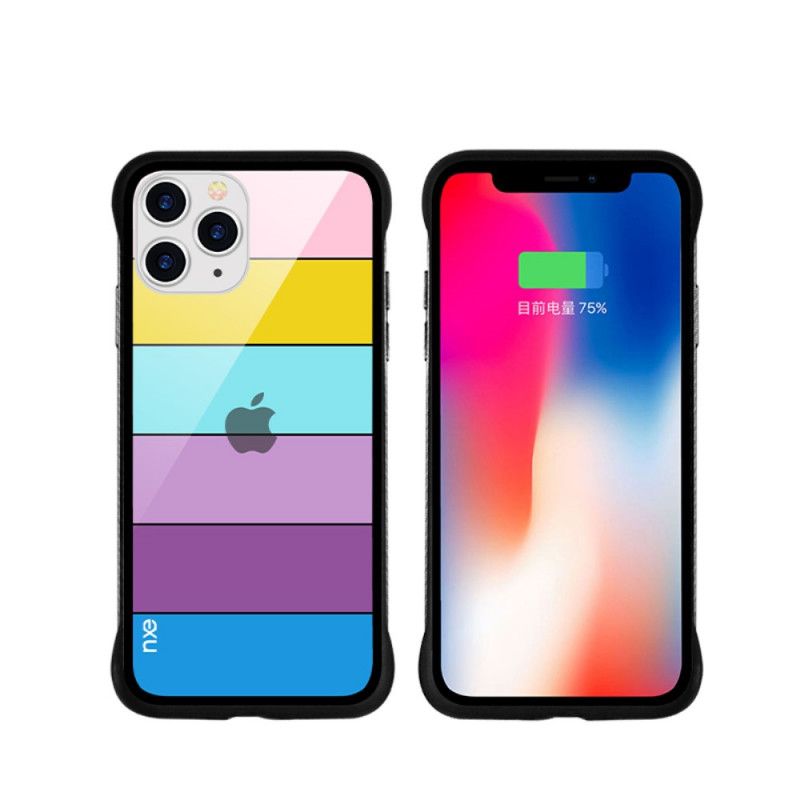 Etui iPhone 11 Pro Max Żółty Czerwony Nxe Serie Tęczowe