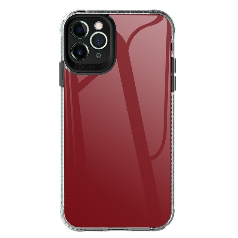 Etui iPhone 11 Pro Max Szary Czarny Kolorowe Teksturowane Krawędzie Mac Etui Ochronne