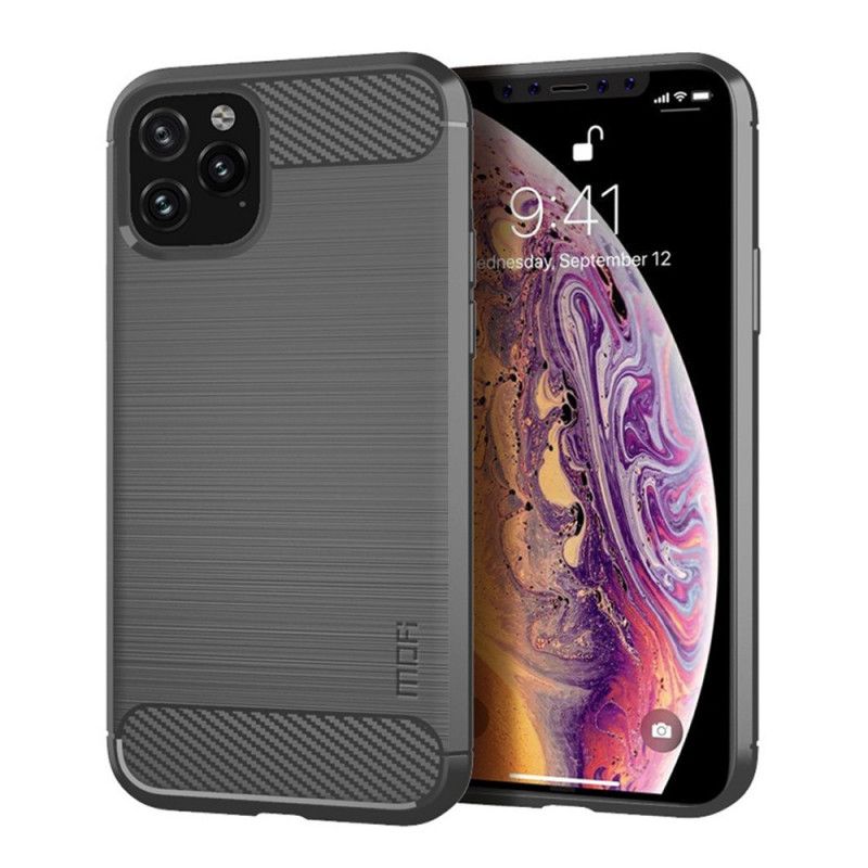 Etui iPhone 11 Pro Max Szary Czarny Mofi Szczotkowane Włókno Węglowe