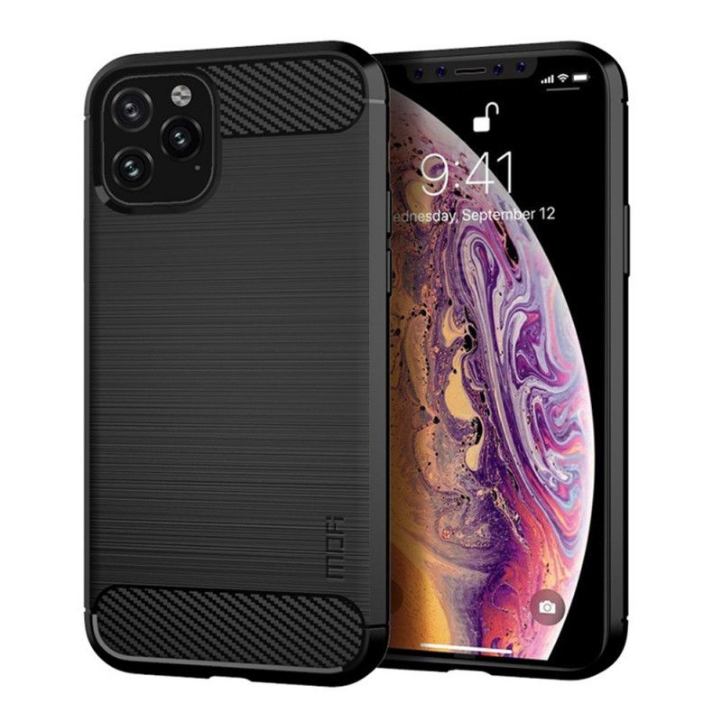 Etui iPhone 11 Pro Max Szary Czarny Mofi Szczotkowane Włókno Węglowe