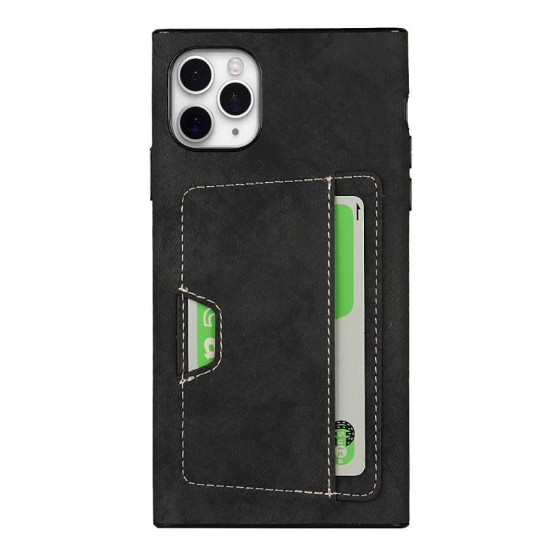 Etui iPhone 11 Pro Max Szary Czarny Silikonowo-Aksamitne Etui Na Karty