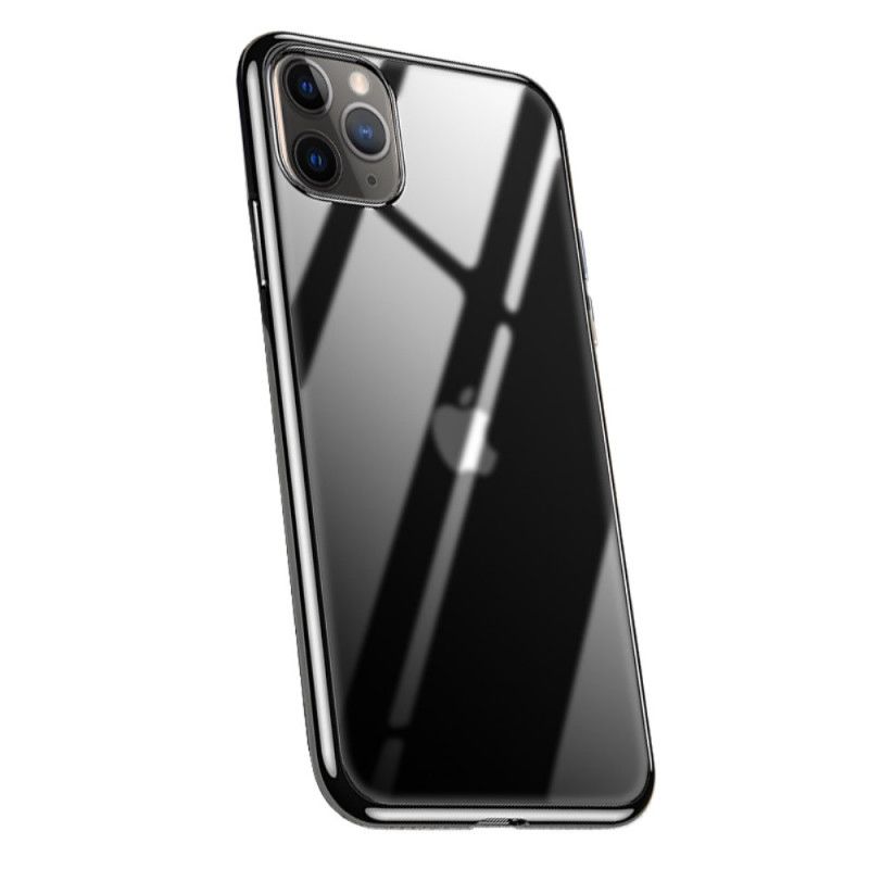 Etui iPhone 11 Pro Max Zielony Czarny Przezroczyste Metalowe Krawędzie Typu Sulada Etui Ochronne