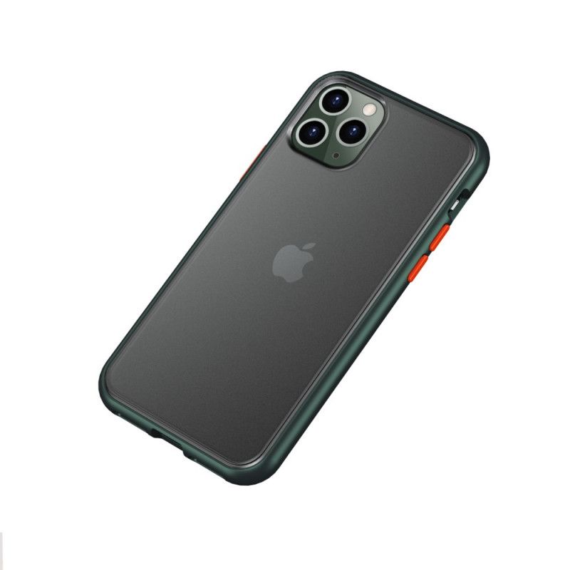 Etui iPhone 11 Pro Max Zielony Czerwony Pąki W Kolorze Hybrydowym Etui Ochronne