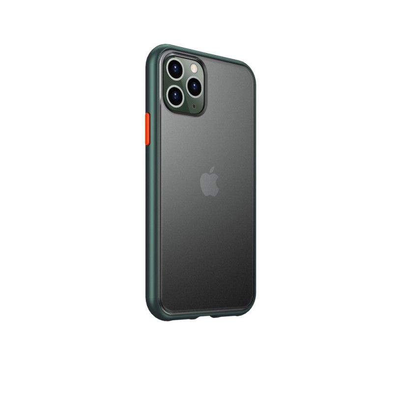 Etui iPhone 11 Pro Max Zielony Czerwony Pąki W Kolorze Hybrydowym Etui Ochronne