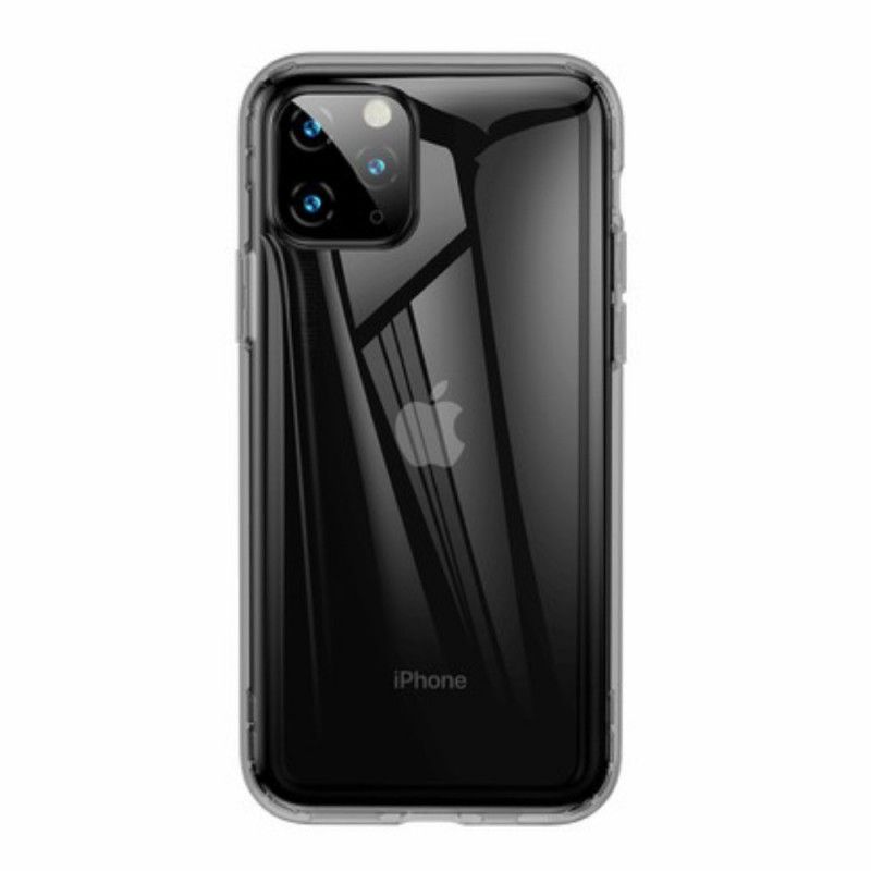 Etui iPhone 11 Pro Max Złoty Czarny Przezroczysty Silikon Plus