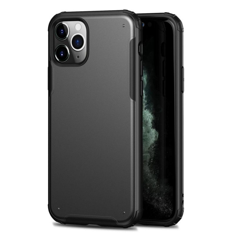 Futerały iPhone 11 Pro Max Biały Czarny Efekt Metalu Premium